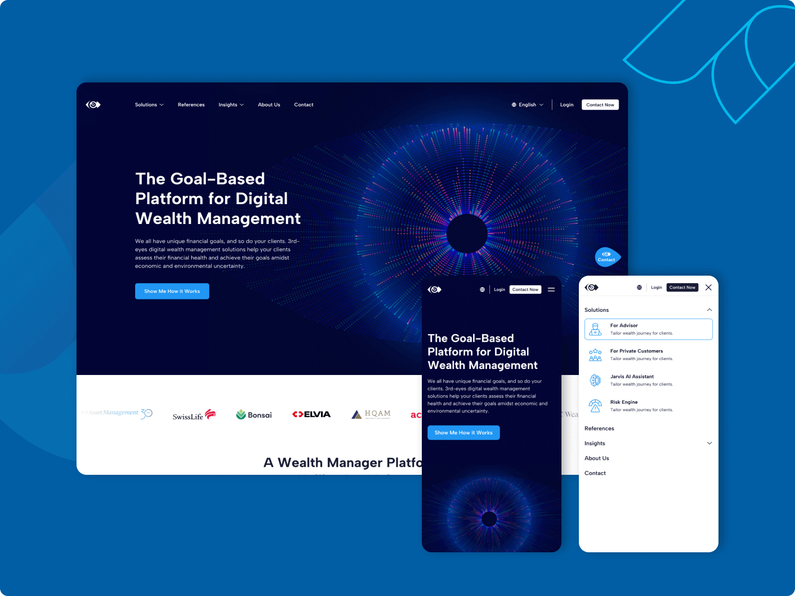 Mockup Webdesign Browser und Mobile Version